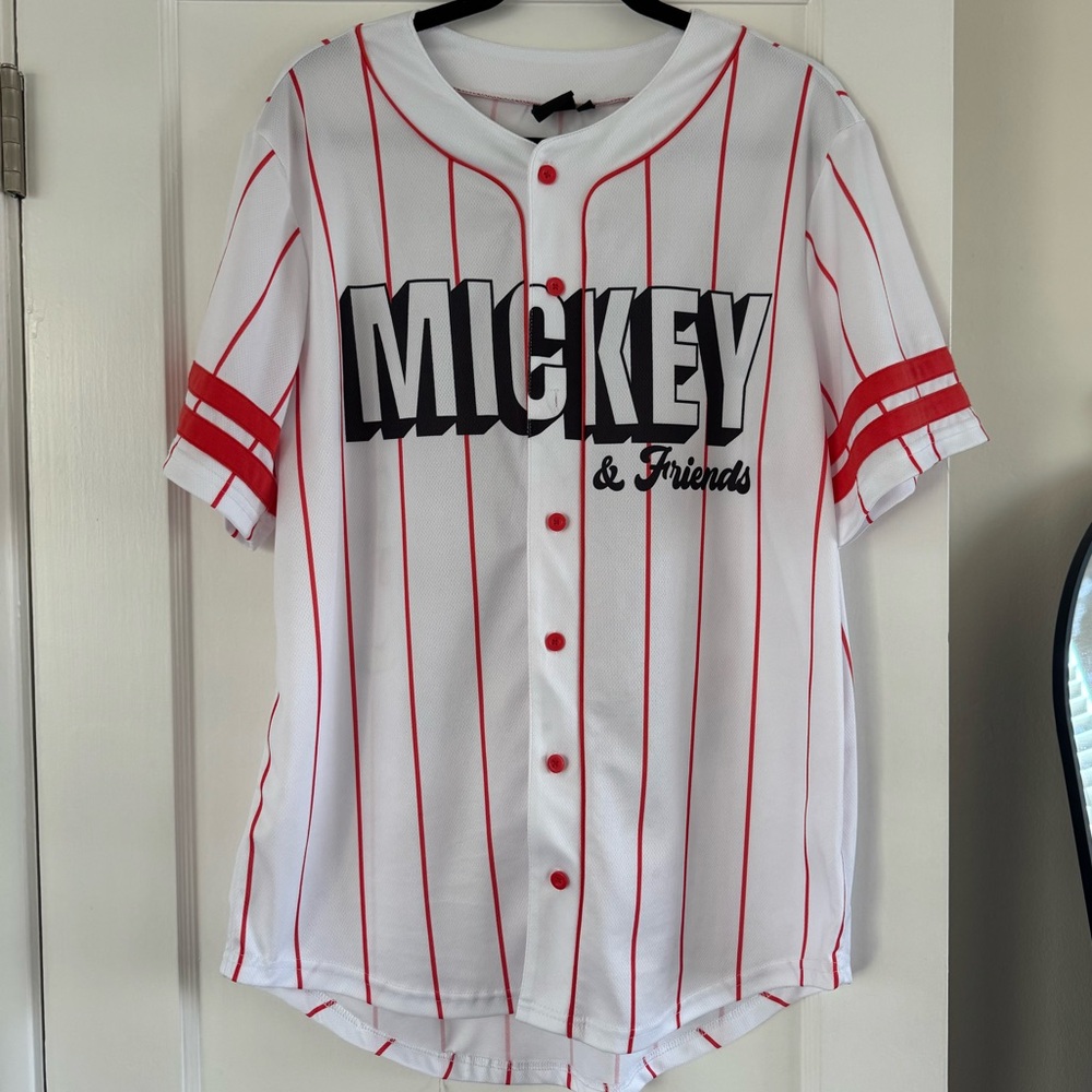 Disney Mickey and Friends adult jersey size large. Worn once. Like new condition